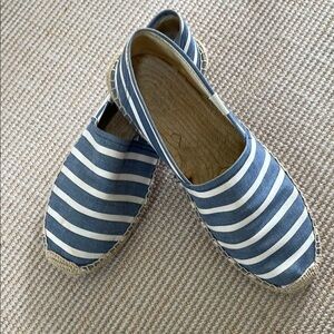 Soludos Striped Blue and White Espadrilles